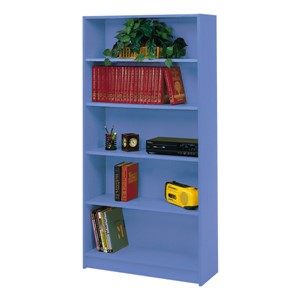 Stevens Industries Laminate Bookcase<br>72" high unit shown in Morning Blue